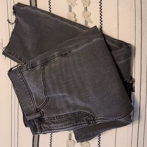 Express ripped denim distressed hem